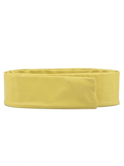 Shop Maison Margiela Leather Belt In Yellow