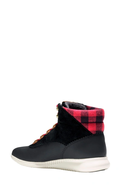 Shop Cole Haan 2.zer?grand Waterproof Hiking Boot In Black Leather