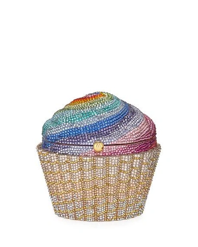 Shop Judith Leiber Cupcake Rainbow Clutch Bag, Multicolor