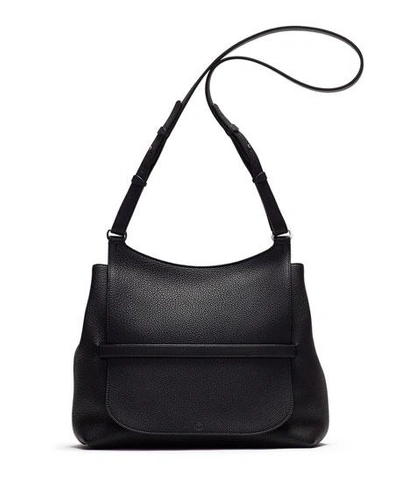 Shop The Row Sideby Pebbled Calfskin Crossbody Bag, Black