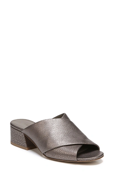 Shop Vince Karsen Open Toe Mule In Bronze Leather