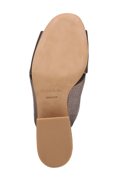 Shop Vince Karsen Open Toe Mule In Bronze Leather