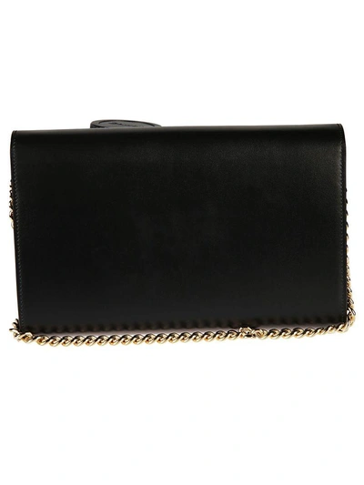 Shop Victoria Beckham Chain Wallet In Black