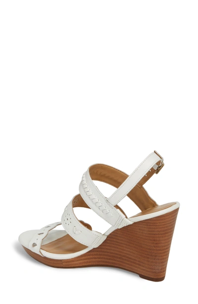 Shop Jack Rogers Arden Wedge Sandal In White Leather