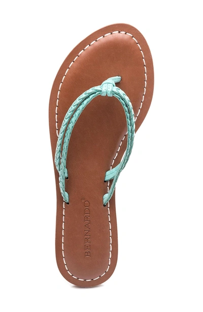 Shop Bernardo Greta Braided Strap Sandal In Seafoam Leather