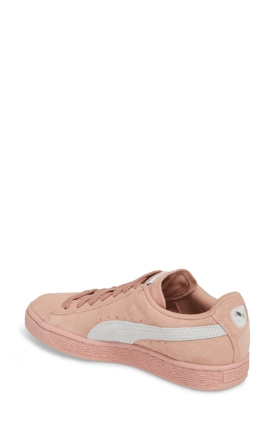 Shop Puma Suede Sneaker In Peach Beige/  White