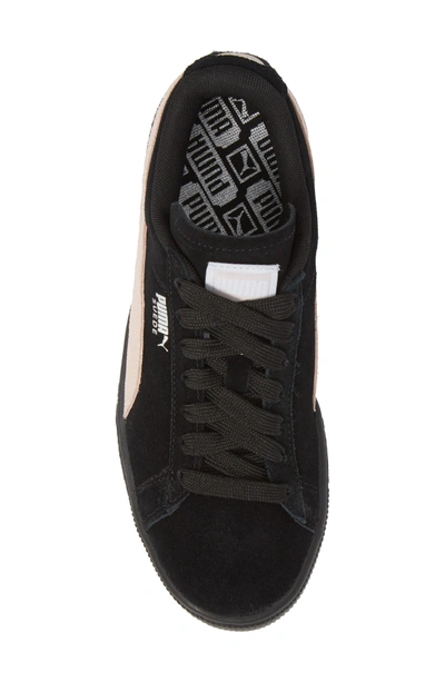 Shop Puma Suede Sneaker In  Black/ Pearl