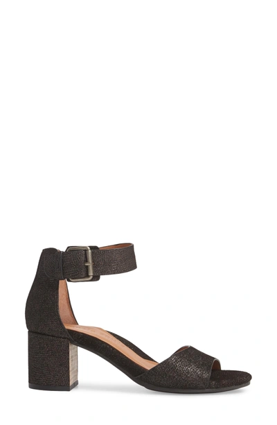 Shop Gentle Souls By Kenneth Cole Christa Block Heel Sandal In Black Embossed Leather