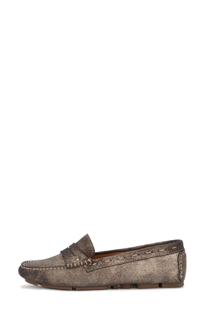 Shop G.h. Bass & Co. Patricia Driving Moccasin In Soft Gold Suede