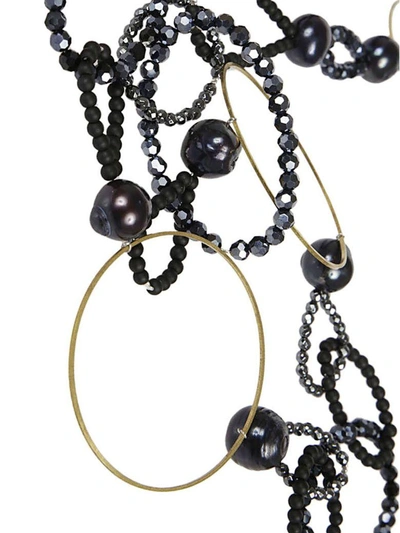 Shop Night Market Ring Long Necklace In Blue Black