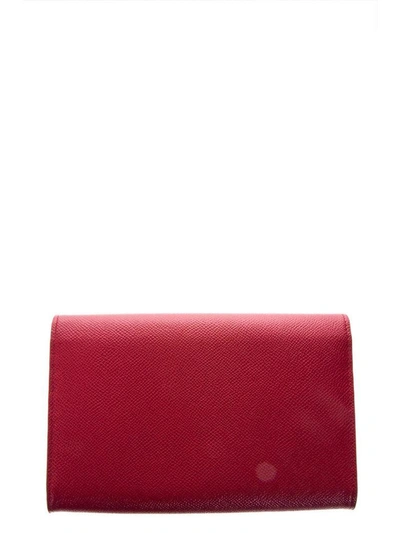 Shop Dolce & Gabbana Red Calf Leather Clutch