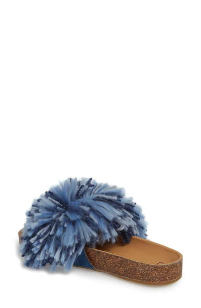 Shop Ugg Cindi Yarn Pom Sandal In Dark Denim