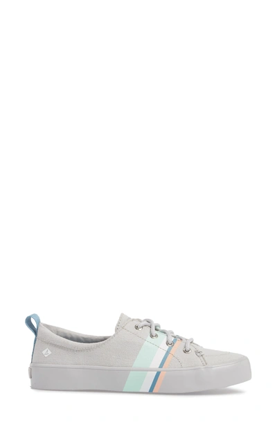 Shop Sperry Crest Vibe Slip-on Sneaker In Light Grey Buoy Stripe Canvas