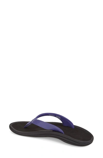 Shop Olukai 'kulapa Kai' Thong Sandal In Deep Violet/ Black