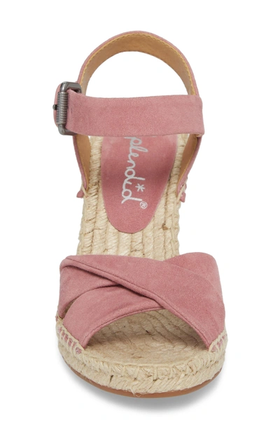 Shop Splendid Fairfax Espadrille Wedge Sandal In Mesa Rose Suede