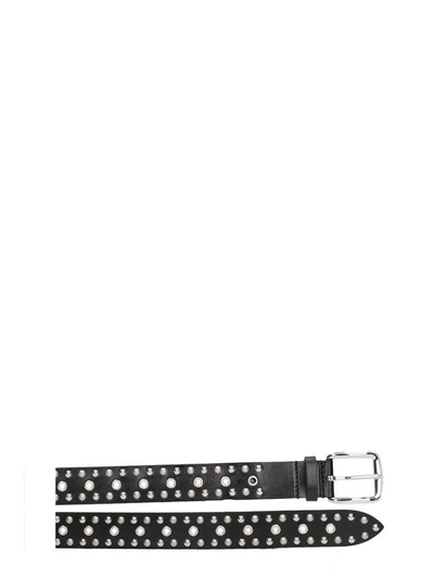 Shop Isabel Marant Rica Studs Belt In Black