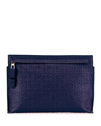 Shop Loewe T Pouch Repeat In Navy