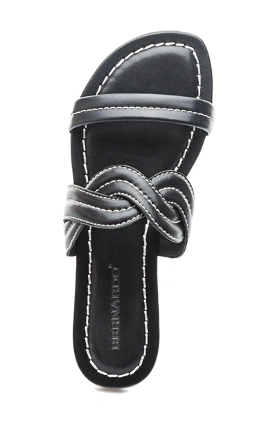 Shop Bernardo Mirian Slide Sandal In Black Leather