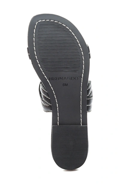Shop Bernardo Mirian Slide Sandal In Black Leather