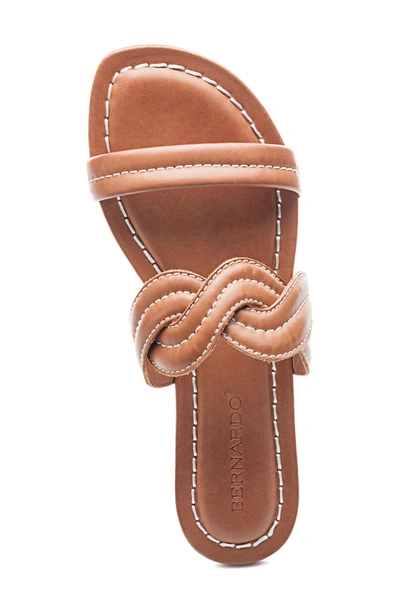 Shop Bernardo Mirian Slide Sandal In Luggage Leather