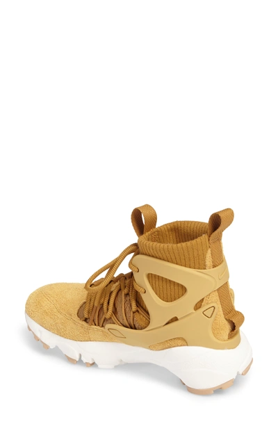 Shop Nike Air Footscape Mid Sneaker Boot In Wheat/ White/ Brown