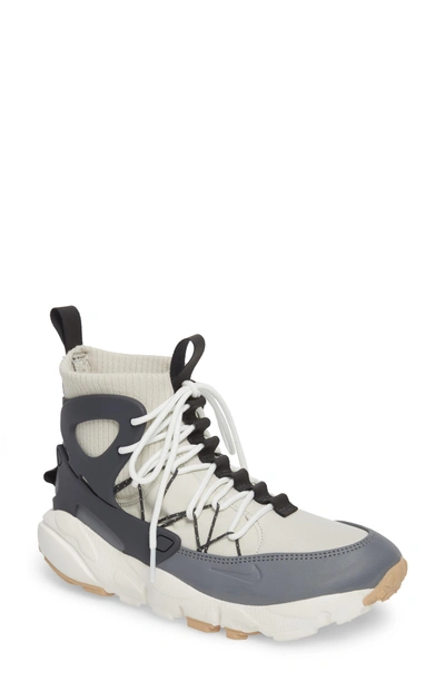 Shop Nike Air Footscape Mid Sneaker Boot In Light Bone/ Anthracite/ White