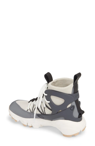 Shop Nike Air Footscape Mid Sneaker Boot In Light Bone/ Anthracite/ White