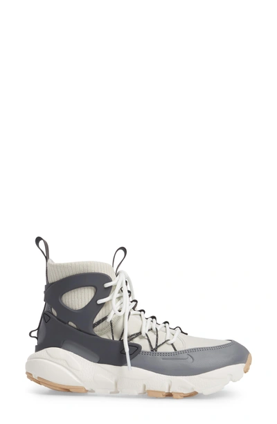 Shop Nike Air Footscape Mid Sneaker Boot In Light Bone/ Anthracite/ White