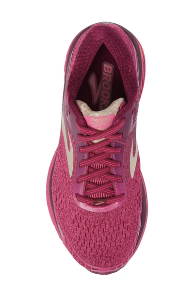 Shop Brooks Adrenaline Gts 18 Running Shoe In Pink/ Plum/ Champagne
