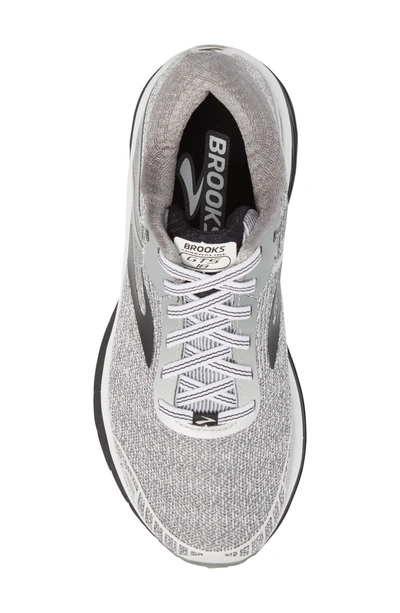 Shop Brooks Adrenaline Gts 18 Running Shoe In White/ Black/ Grey