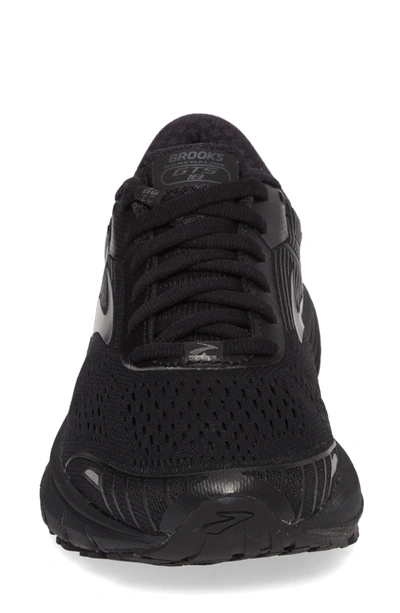 Shop Brooks Adrenaline Gts 18 Running Shoe In Black/ Black