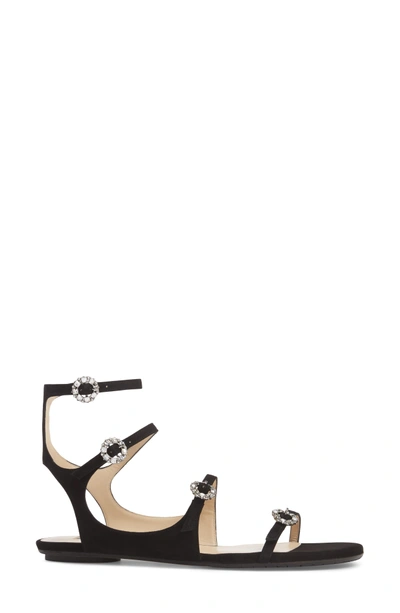 Shop Jimmy Choo Naia Crystal Buckle Sandal In Black