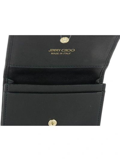 Shop Jimmy Choo Nello Wallet In Black-metallic Mix