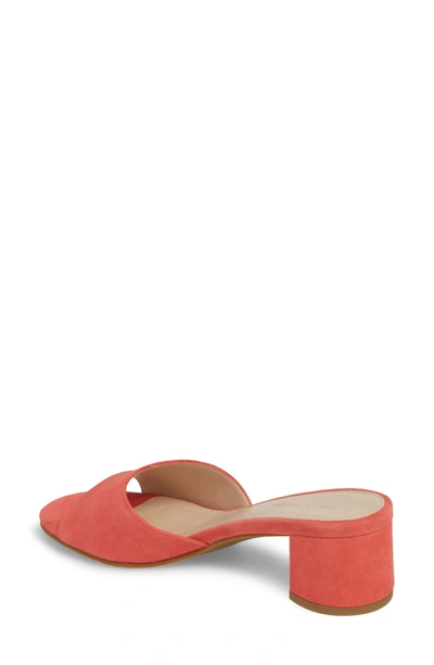 Shop Pelle Moda Rea Block Heel Slide In Flamingo Suede