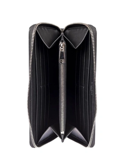 Shop Givenchy Logo Zip-around Wallet In Black