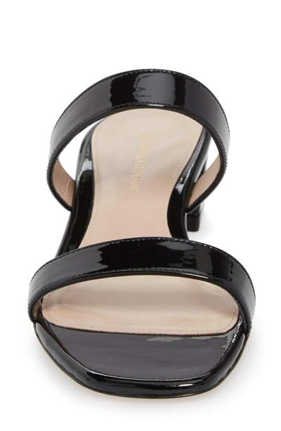 Shop Stuart Weitzman Ava Slide Sandal In Noir Gloss