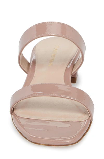 Shop Stuart Weitzman Ava Slide Sandal In Mauve Taupe Gloss