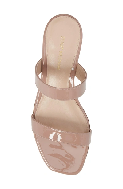 Shop Stuart Weitzman Ava Slide Sandal In Mauve Taupe Gloss