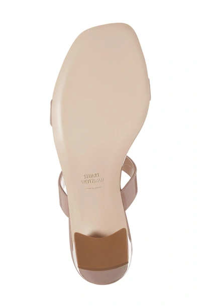 Shop Stuart Weitzman Ava Slide Sandal In Mauve Taupe Gloss