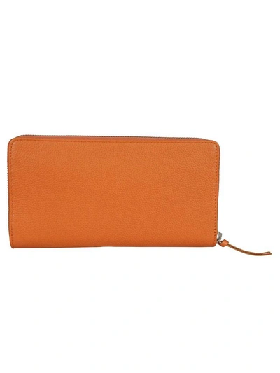 Shop Balenciaga Classic Zip Around Wallet In Orange