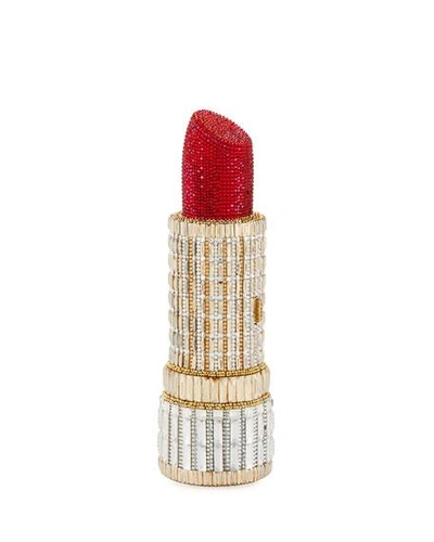 Judith Leiber Couture Lipstick Seductress Crystal Bag In Red/gold