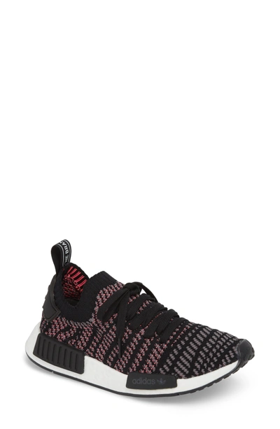 Shop Adidas Originals Nmd R1 Stlt Primeknit Sneaker In Core Black/ Grey/ Solar Pink