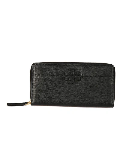 Shop Tory Burch Mcgraw Zip Around Wallet In Black