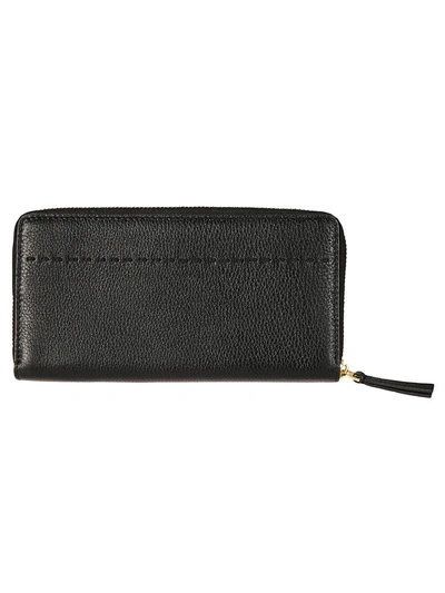 Shop Tory Burch Mcgraw Zip Around Wallet In Black