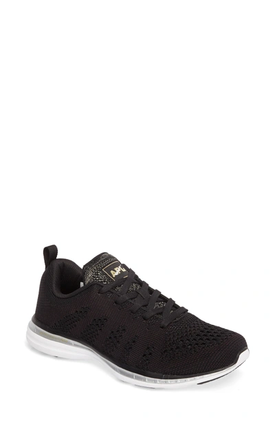 Shop Apl Athletic Propulsion Labs 'techloom Pro' Running Shoe In Black/ Charcoal/ Silver/ Gold