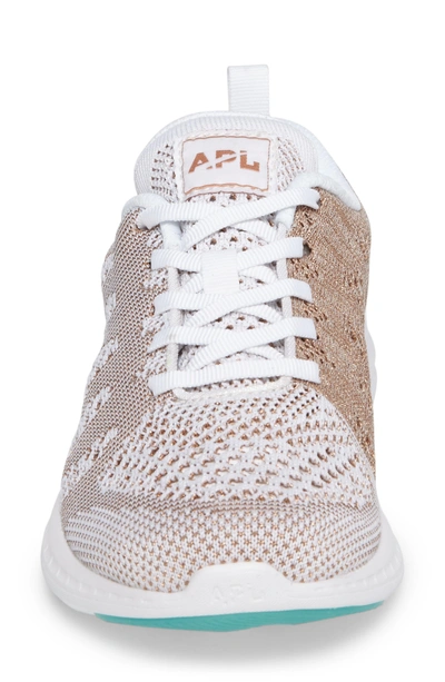 Shop Apl Athletic Propulsion Labs 'techloom Pro' Running Shoe In White/ Rose Gold/ Melange