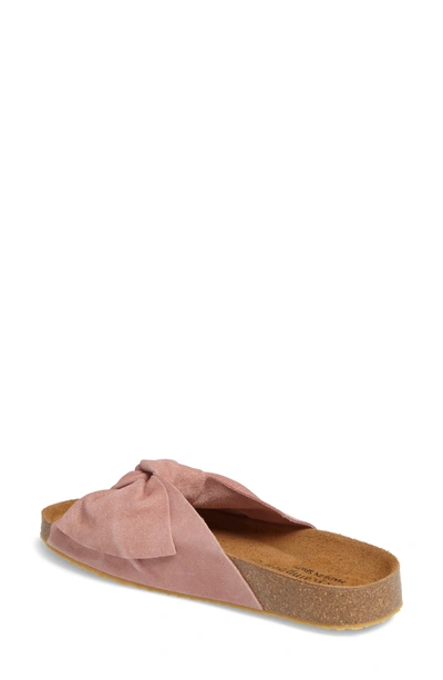 Shop Jeffrey Campbell Sunmist Knotted Slide In Pink Suede