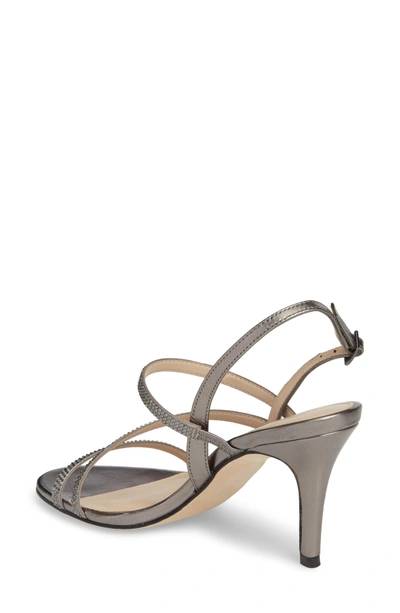 Shop Pelle Moda Ruma Sandal In Pewter Satin