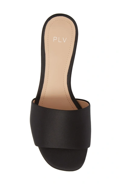 Shop Pour La Victoire Mallory Slide Sandal In Black Satin