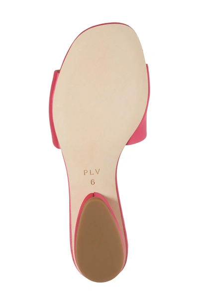 Shop Pour La Victoire Mallory Slide Sandal In Azalea Satin